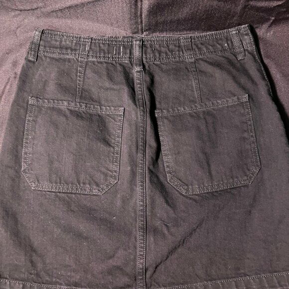 Hollister‎ black denim jean skirt -buttons Sz 11 - Picture 4 of 7